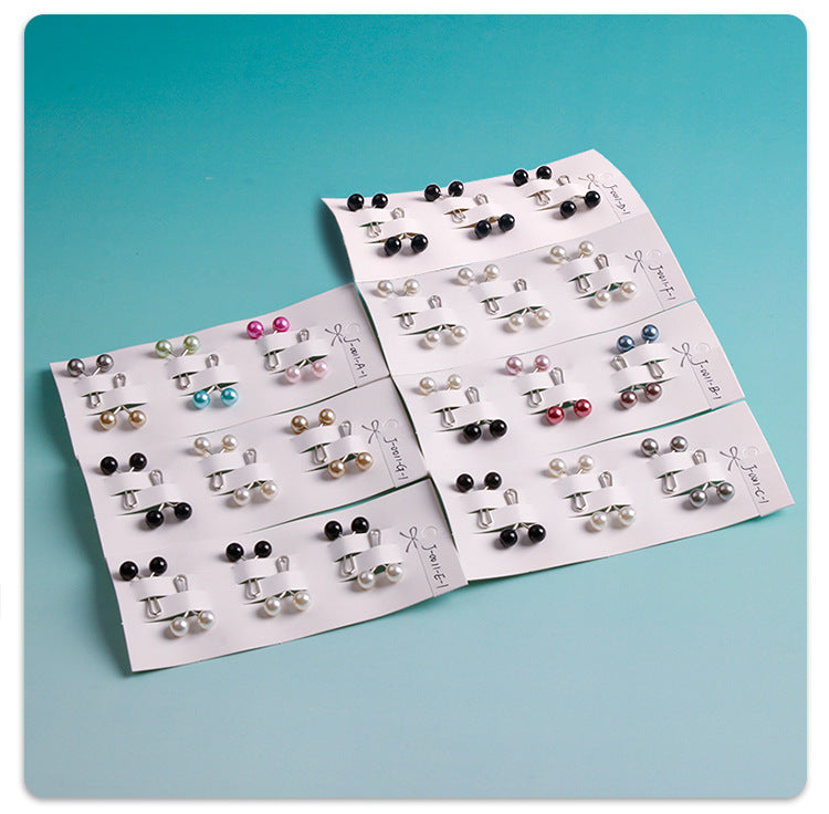 Cross-border B2B, wholesale, headscarf pins, ladies scarf pins, resin + iron, travel size, fixed buckle, Korean style, pearl fashion, simple and versatile, scarf pins, Muslim pins