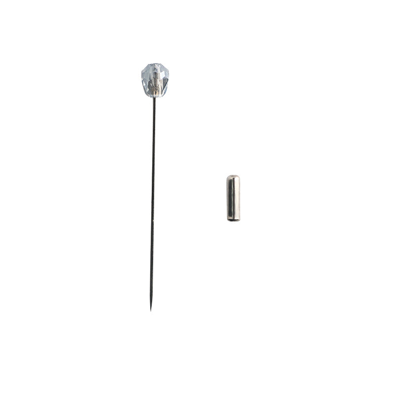 Cross-border B2B wholesale, fashionable crystal disc, colorful positioning bead pins, pin fixing accessories, versatile clothing, scarf hijab pins, scarf pins, Muslim positioning bead pins