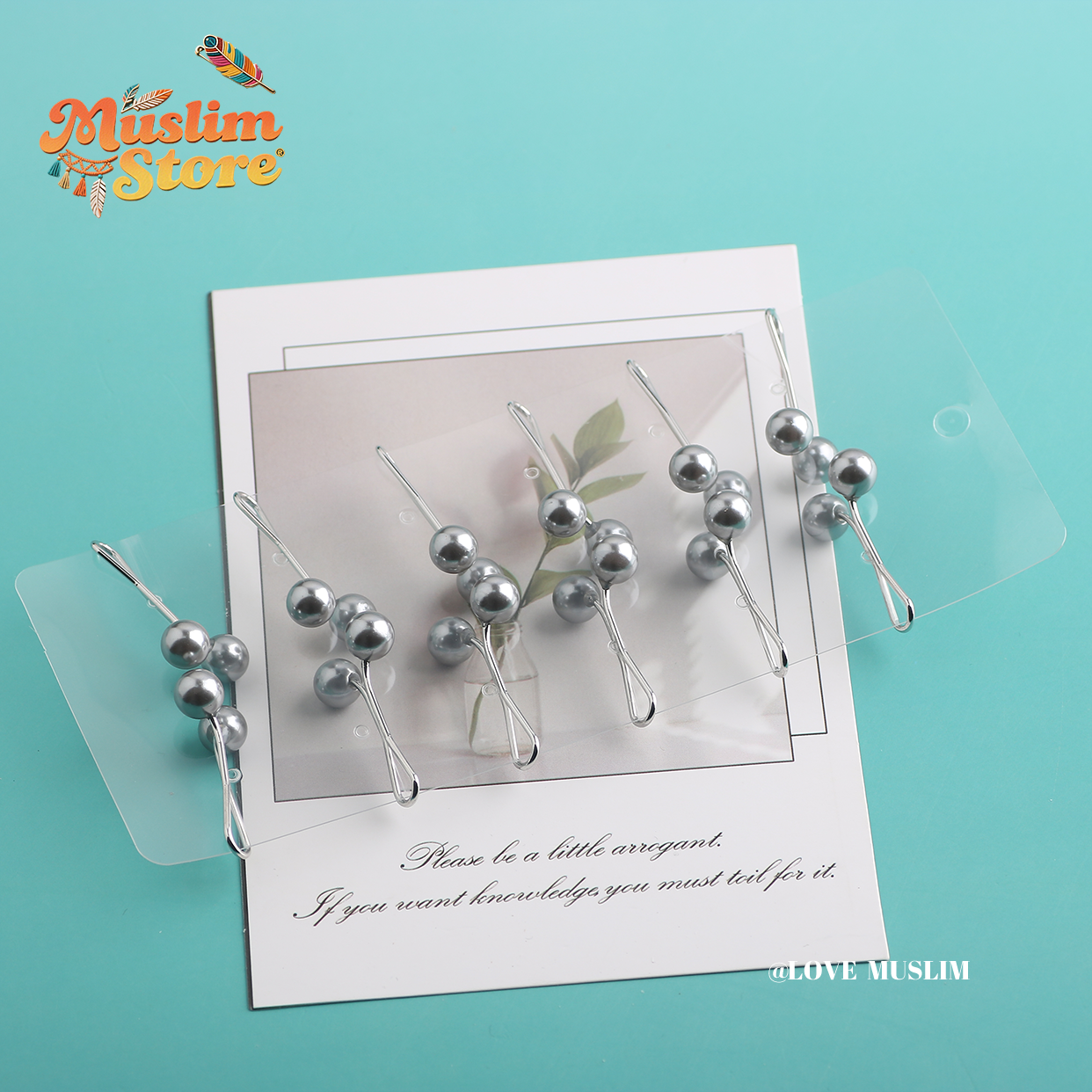 Wholesale, Bulk, Custom, Pin Supplies, Cross-border Special Supply Pearls Convenient to Wear Fashion U-shaped Clip Women's Pearl Brooch Simple Fashion Clothing Pearl Clip
