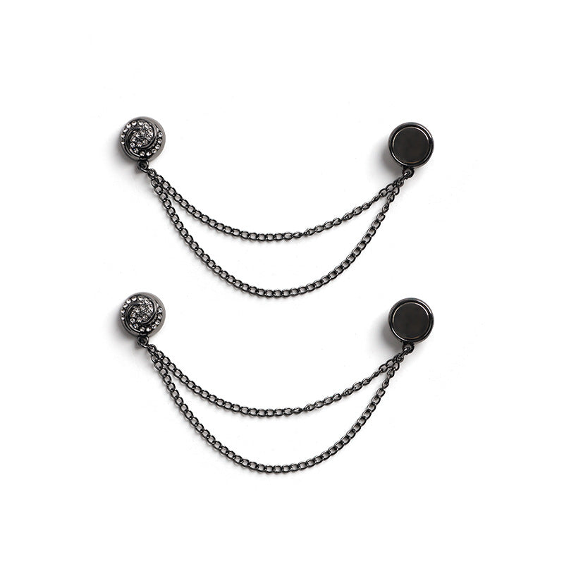 Cross-border hot-selling anti-exposure seamless strong magnetic cufflinks accessories sleeve fixed buckle T-shirt hem trouser legs without sewing