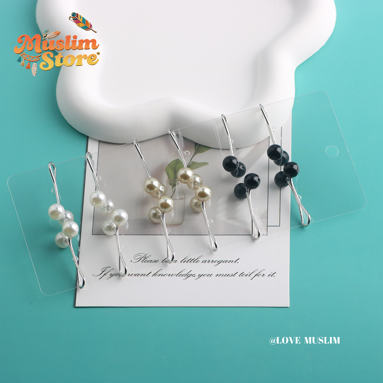 Wholesale, Bulk, Custom, Pin Supplies, Cross-border Special Supply Pearls Convenient to Wear Fashion U-shaped Clip Women's Pearl Brooch Simple Fashion Clothing Pearl Clip