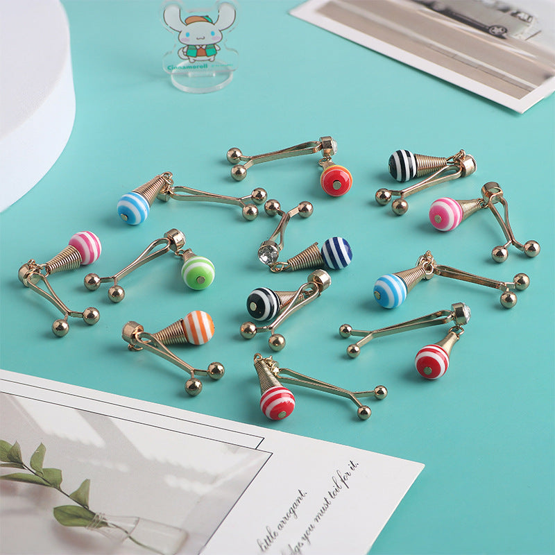 Cross-border B2B wholesale, zebra pattern, headscarf pin, resin + iron material, scarf pin, fixing clip, Muslim pin