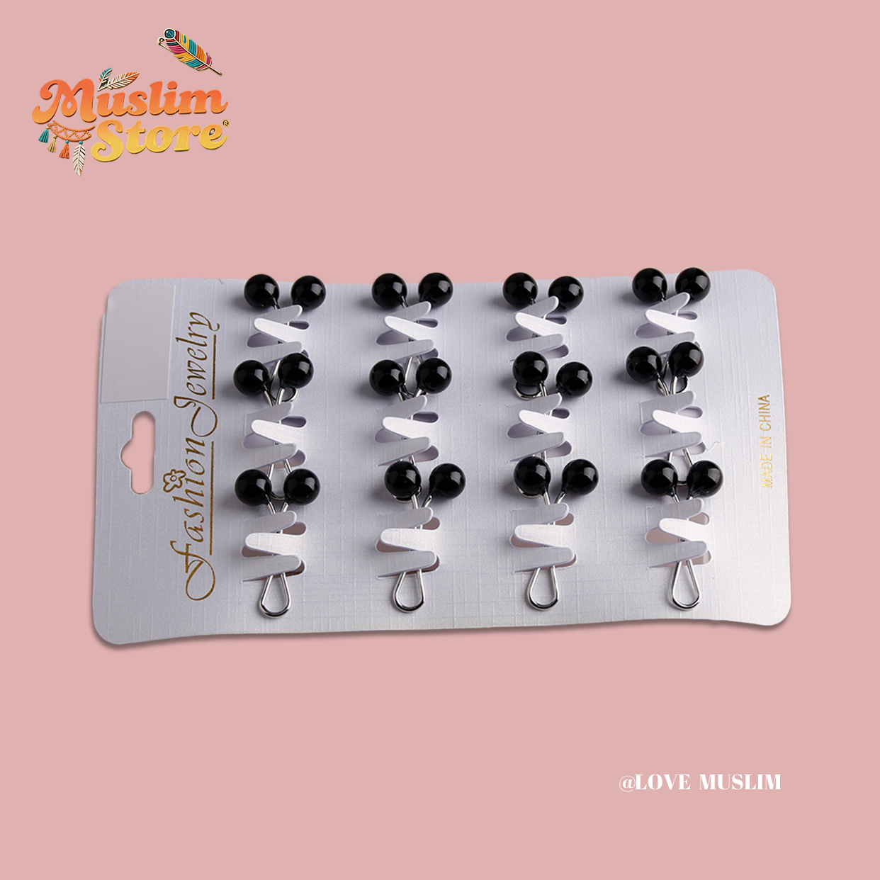 Cross-border B2B wholesale, headscarf pins, convenient accessories, multi-color, clothing accessories, women's simple, U-shaped pearl pins, fixing clips, Muslim pins