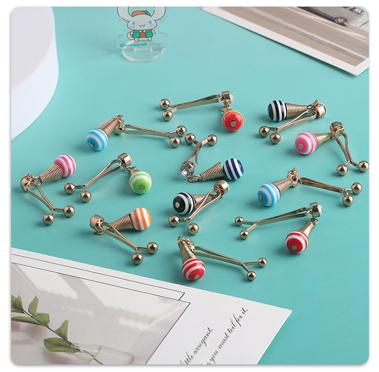 Cross-border B2B wholesale, zebra pattern, headscarf pin, resin + iron material, scarf pin, fixing clip, Muslim pin