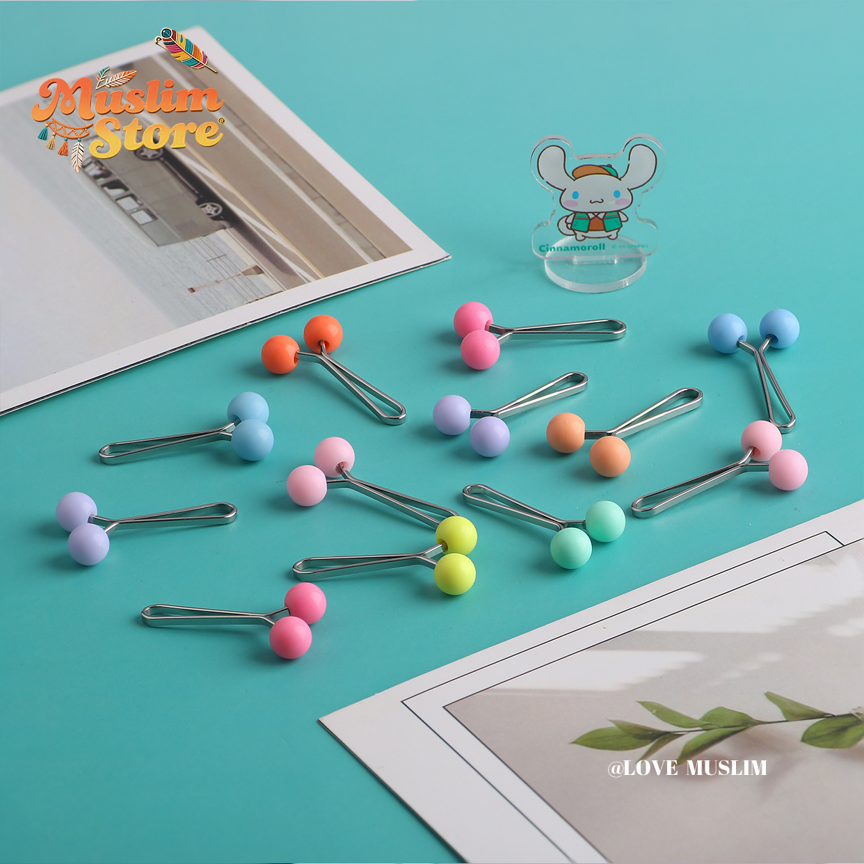 12 units/bag, pins, Muslim headscarf fixing clips, fixed headscarf accessories, multi-color matte models, headscarf anti-shedding artifacts, women's headscarf accessories