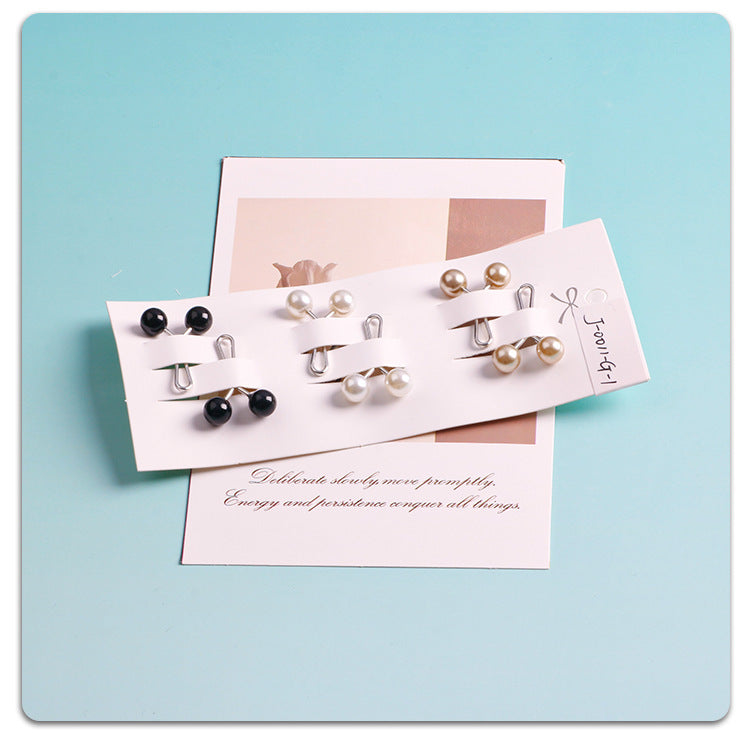 Cross-border B2B, wholesale, headscarf pins, ladies scarf pins, resin + iron, travel size, fixed buckle, Korean style, pearl fashion, simple and versatile, scarf pins, Muslim pins