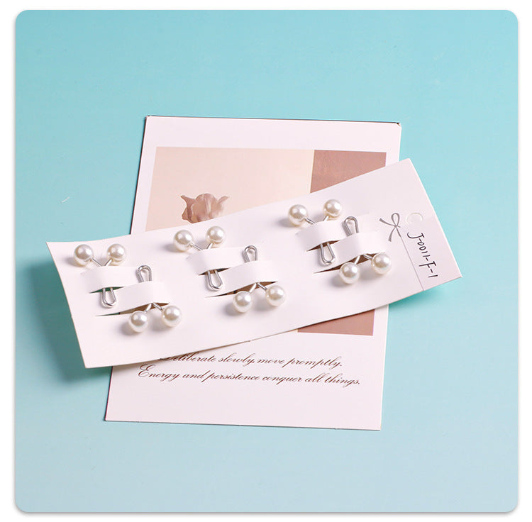 Cross-border B2B, wholesale, headscarf pins, ladies scarf pins, resin + iron, travel size, fixed buckle, Korean style, pearl fashion, simple and versatile, scarf pins, Muslim pins