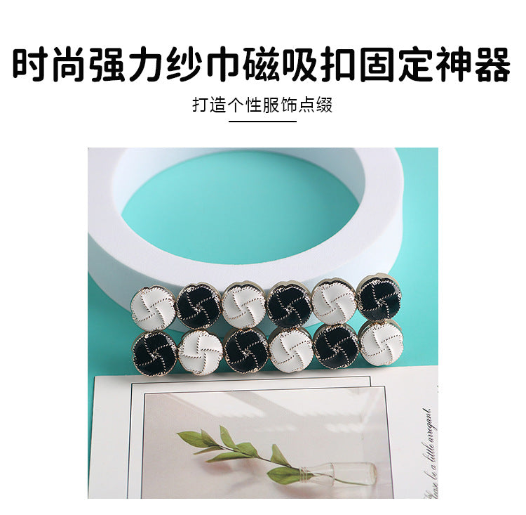 Cross-border B2B wholesale, Amazon hot sale, headscarf magnetic buckle, scarf buckle, personalized matching, fixed buckle, Muslim magnetic buckle