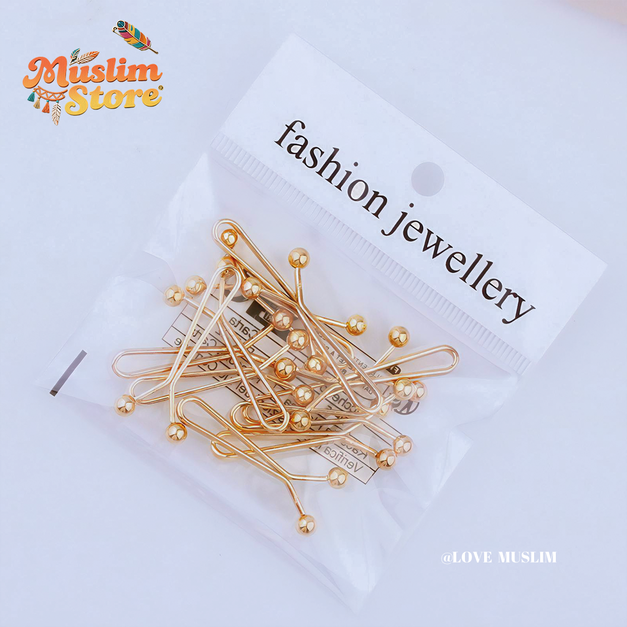 12pcs/pack Metal headscarf pins, for Muslim ladies, headscarf decoration and fixing, no harm to the skin, comfortable to wear, headscarf accessories