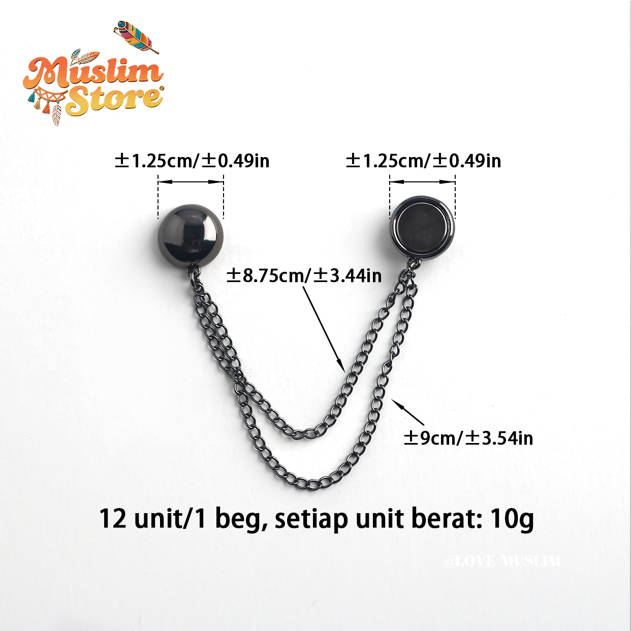 Cross-border B2B, headscarf magnetic buckle, magnetic buckle, veil headscarf fixing buckle, headscarf accessories, alloy material, Muslim magnetic buckle