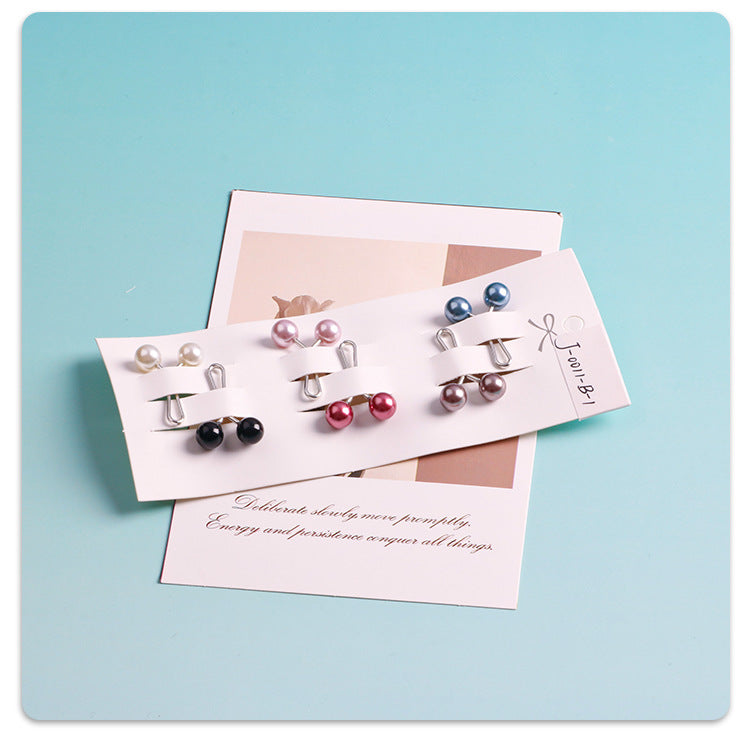 Cross-border B2B, wholesale, headscarf pins, ladies scarf pins, resin + iron, travel size, fixed buckle, Korean style, pearl fashion, simple and versatile, scarf pins, Muslim pins