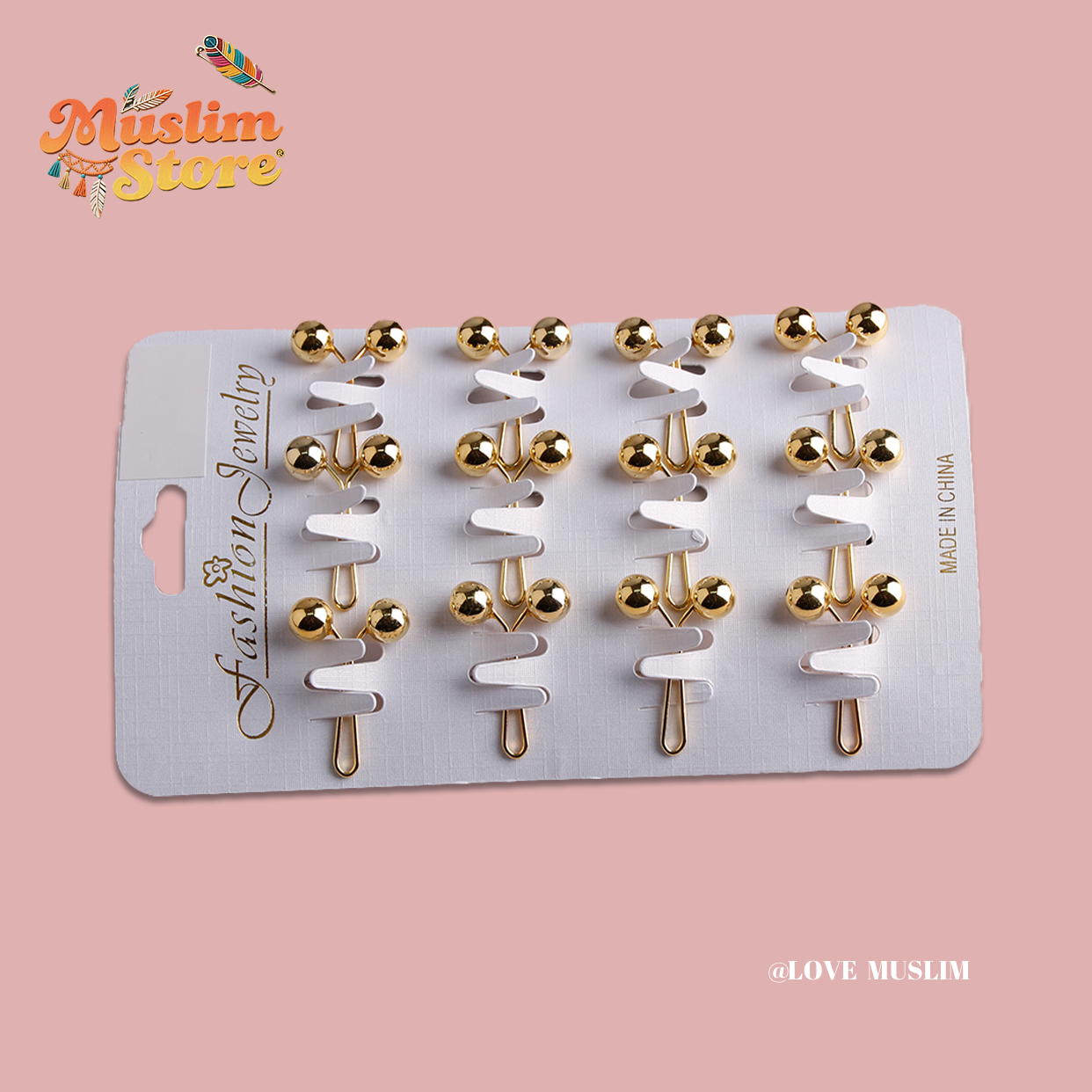 Cross-border B2B wholesale, headscarf pins, convenient accessories, multi-color, clothing accessories, women's simple, U-shaped pearl pins, fixing clips, Muslim pins
