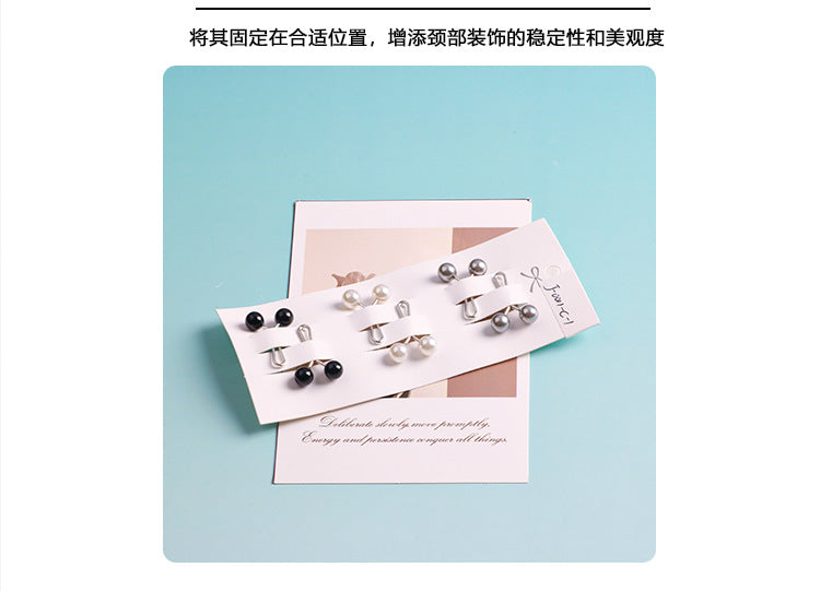 Cross-border B2B, wholesale, headscarf pins, ladies scarf pins, resin + iron, travel size, fixed buckle, Korean style, pearl fashion, simple and versatile, scarf pins, Muslim pins