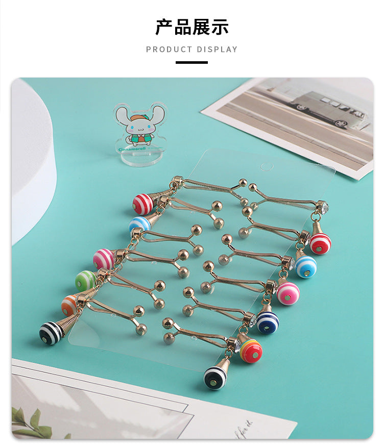 Cross-border B2B wholesale, zebra pattern, headscarf pin, resin + iron material, scarf pin, fixing clip, Muslim pin