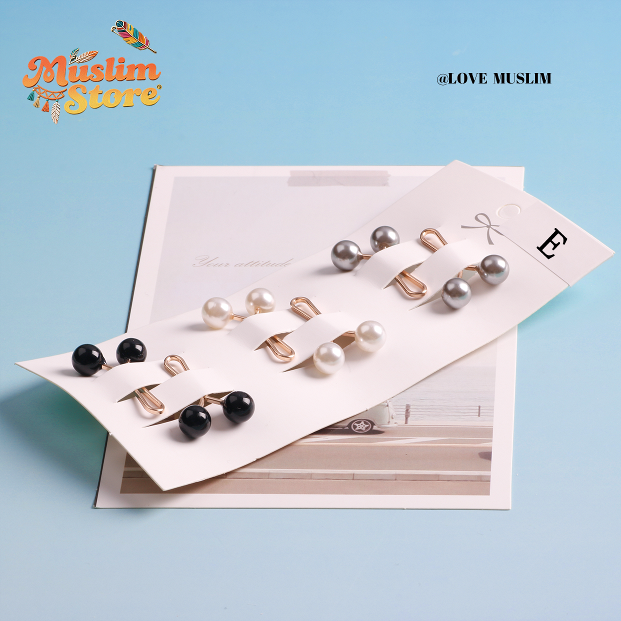 6 units/pack. Resin iron art headscarf pin fixing clip for Muslim women, which is anti-slip, safe, and comfortable to wear without damaging the skin. It's lightweight, convenient, and of excellent quality. It's a classic style headscarf accessory.
