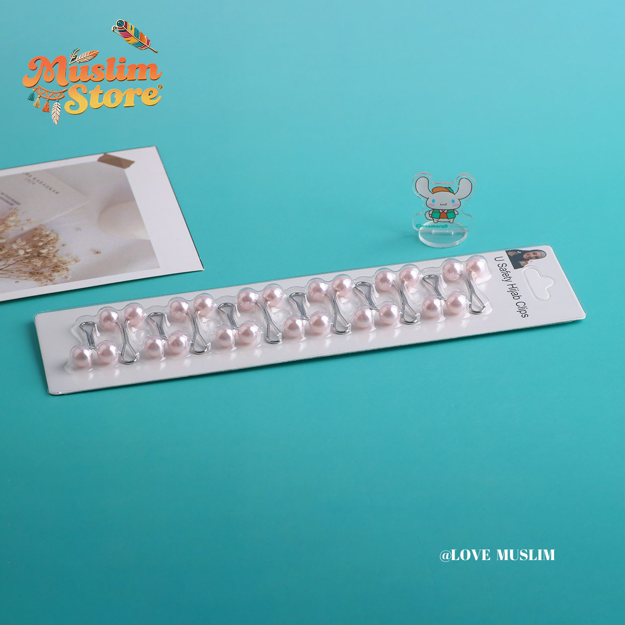 Cross-border hot-selling simple multi-color pearl clip fashion accessories small pin U-shaped thin needle scarf clip