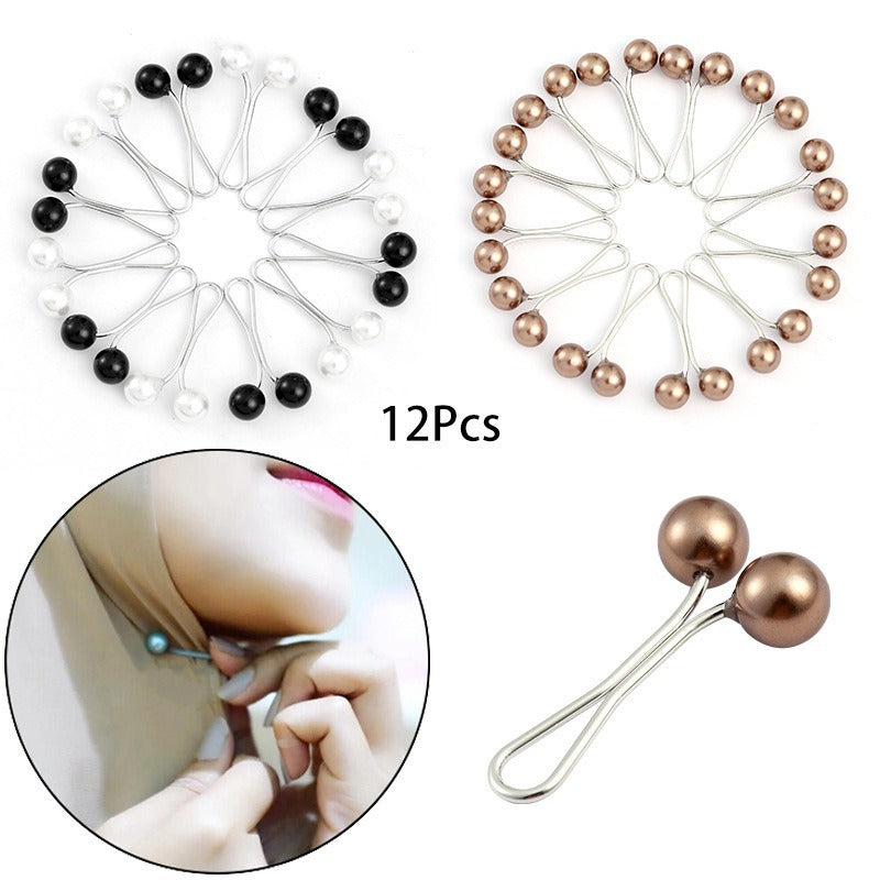 Wholesale, Bulk, Custom, Pin Supplies, Cross-border Special Supply Pearls Convenient to Wear Fashion U-shaped Clip Women's Pearl Brooch Simple Fashion Clothing Pearl Clip