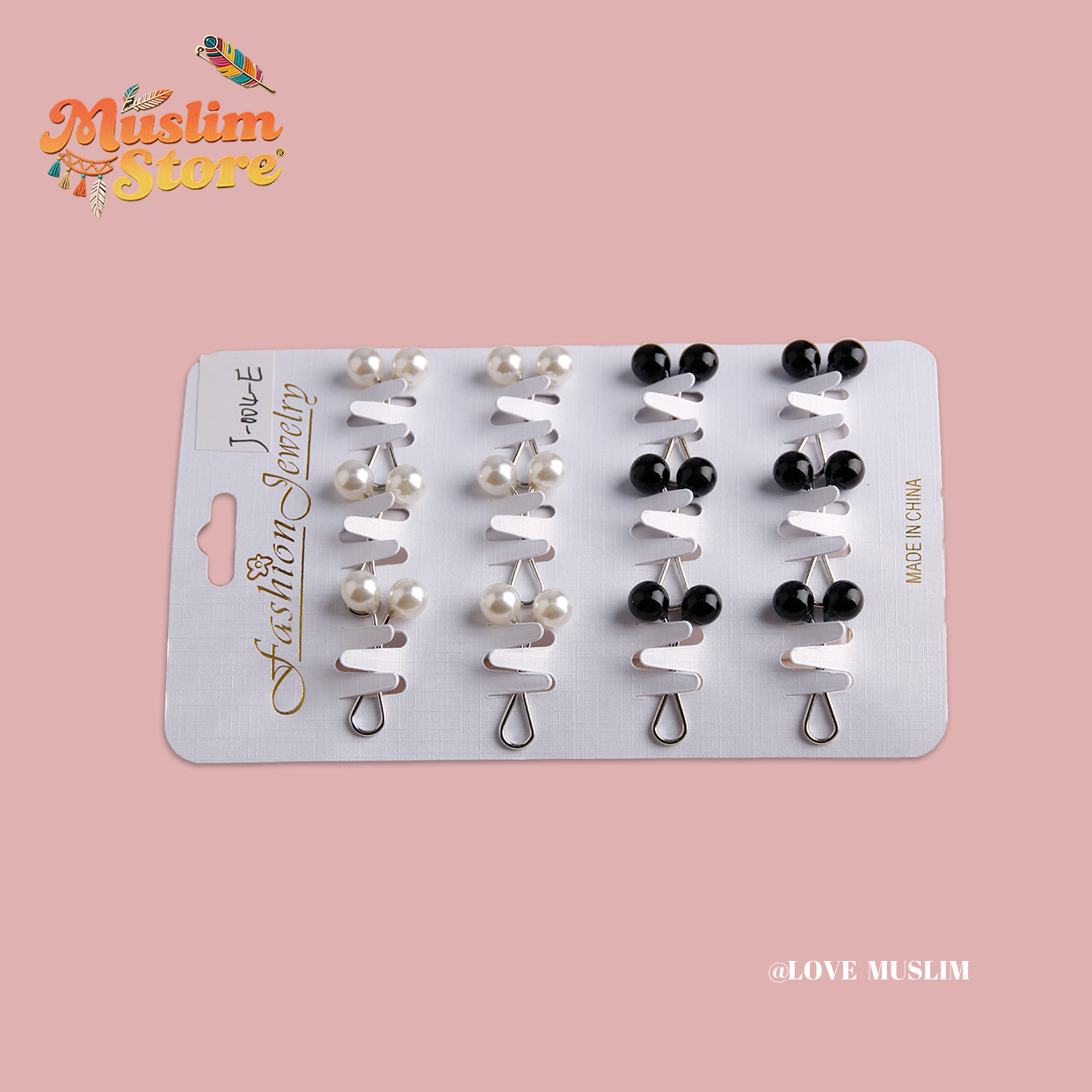 Cross-border B2B wholesale, headscarf pins, convenient accessories, multi-color, clothing accessories, women's simple, U-shaped pearl pins, fixing clips, Muslim pins
