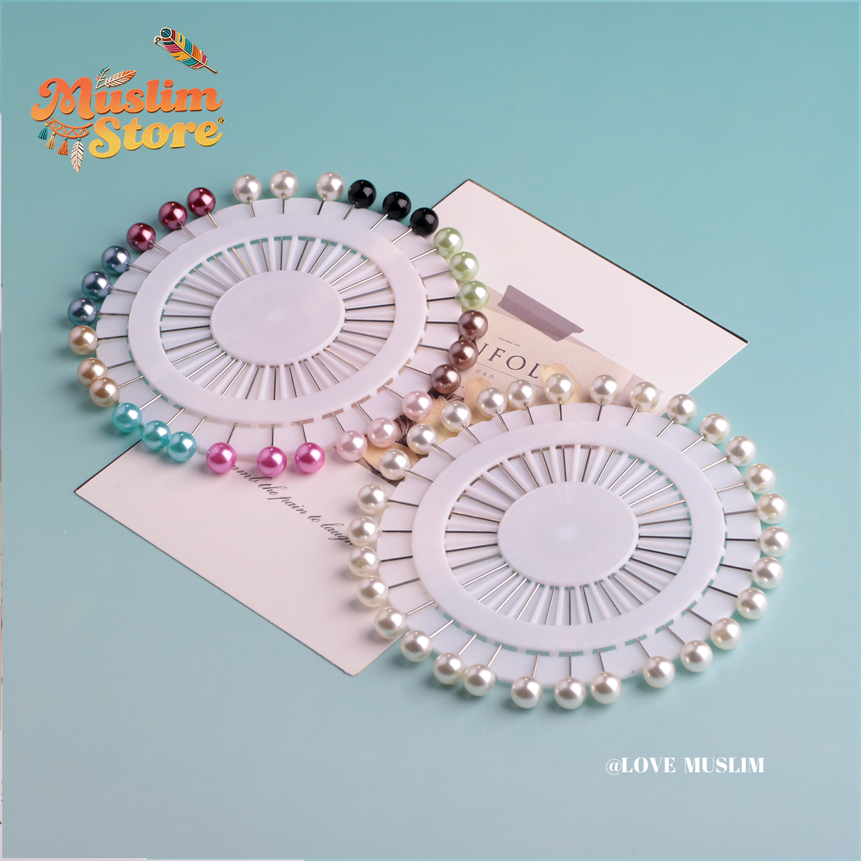 Cross-border B2B wholesale, headscarf bead pins, simple pearls, scarf pins, fashionable round long pins, female veil pins, safe fixing, Muslim positioning bead pins