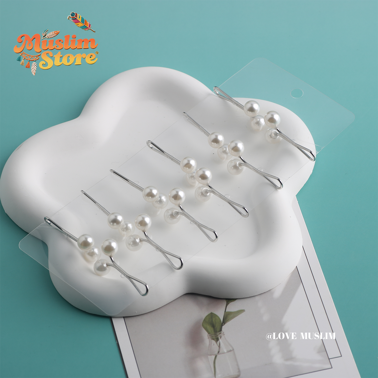 Wholesale, Bulk, Custom, Pin Supplies, Cross-border Special Supply Pearls Convenient to Wear Fashion U-shaped Clip Women's Pearl Brooch Simple Fashion Clothing Pearl Clip