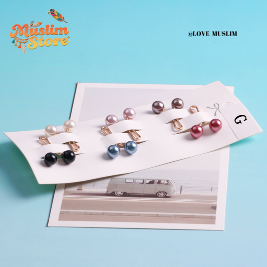 6 units/pack. Resin iron art headscarf pin fixing clip for Muslim women, which is anti-slip, safe, and comfortable to wear without damaging the skin. It's lightweight, convenient, and of excellent quality. It's a classic style headscarf accessory.