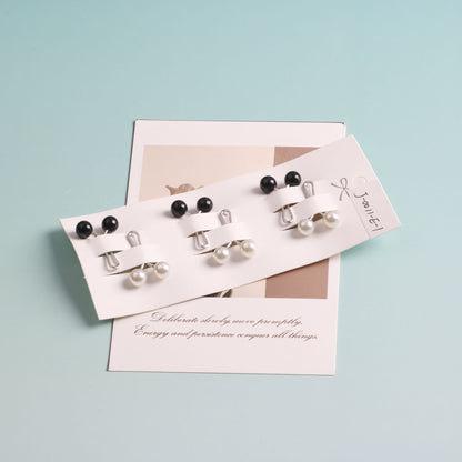 Cross-border B2B, wholesale, headscarf pins, ladies scarf pins, resin + iron, travel size, fixed buckle, Korean style, pearl fashion, simple and versatile, scarf pins, Muslim pins