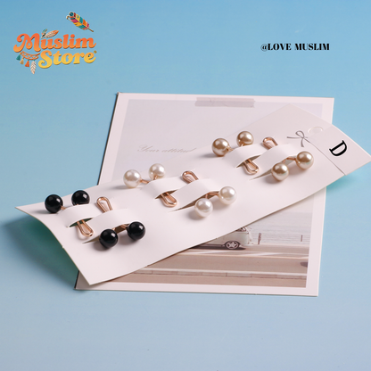 6 units/pack. Resin iron art headscarf pin fixing clip for Muslim women, which is anti-slip, safe, and comfortable to wear without damaging the skin. It's lightweight, convenient, and of excellent quality. It's a classic style headscarf accessory.
