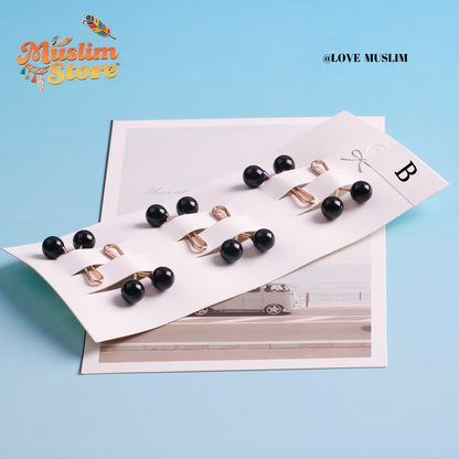6 units/pack. Resin iron art headscarf pin fixing clip for Muslim women, which is anti-slip, safe, and comfortable to wear without damaging the skin. It's lightweight, convenient, and of excellent quality. It's a classic style headscarf accessory.