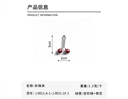 Cross-border B2B, wholesale, headscarf pins, ladies scarf pins, resin + iron, travel size, fixed buckle, Korean style, pearl fashion, simple and versatile, scarf pins, Muslim pins