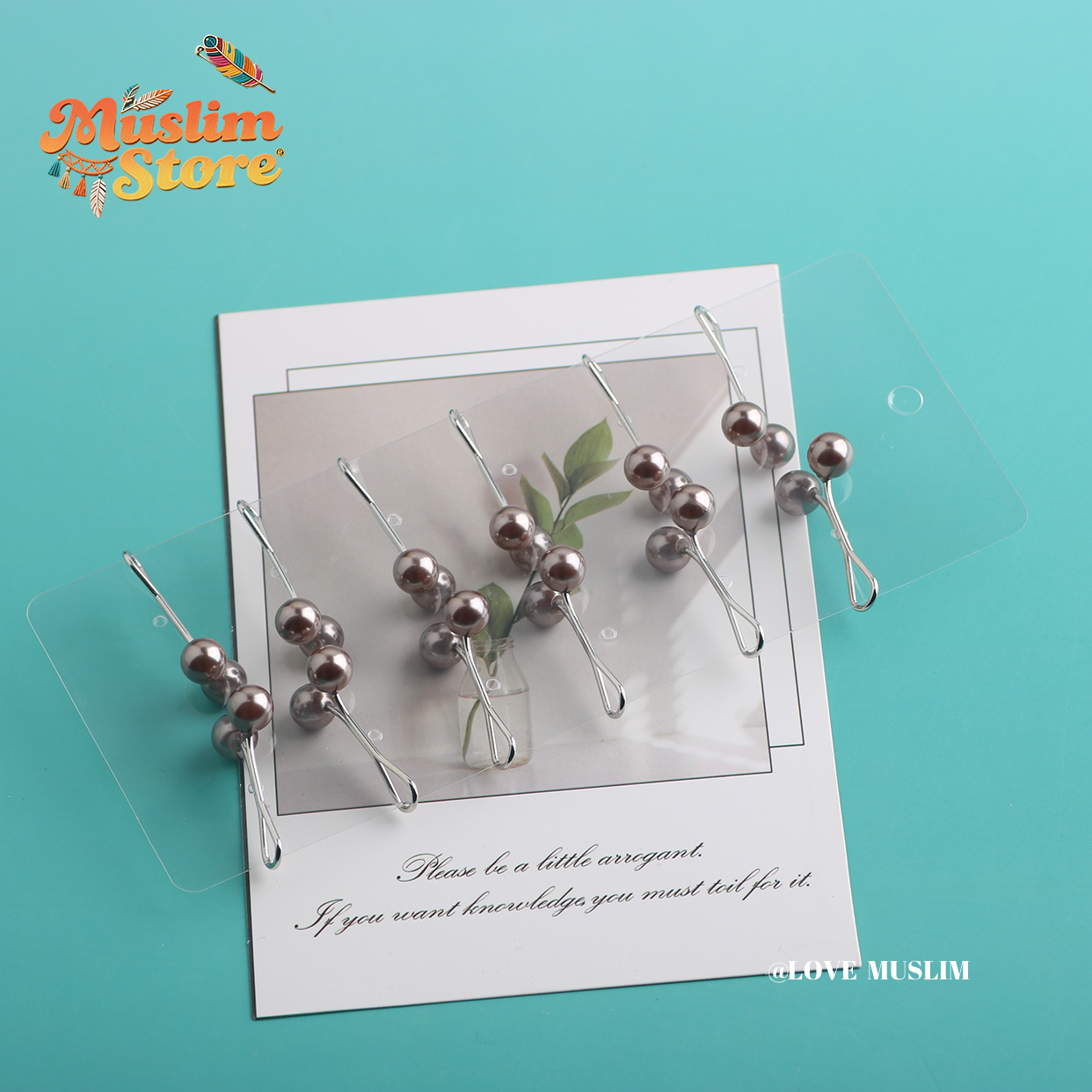 Wholesale, Bulk, Custom, Pin Supplies, Cross-border Special Supply Pearls Convenient to Wear Fashion U-shaped Clip Women's Pearl Brooch Simple Fashion Clothing Pearl Clip