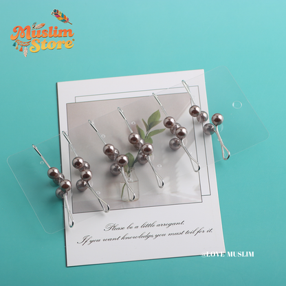 Wholesale, Bulk, Custom, Pin Supplies, Cross-border Special Supply Pearls Convenient to Wear Fashion U-shaped Clip Women's Pearl Brooch Simple Fashion Clothing Pearl Clip