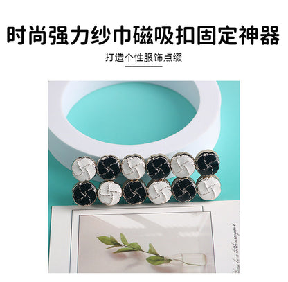 Cross-border B2B wholesale, Amazon hot sale, headscarf magnetic buckle, scarf buckle, personalized matching, fixed buckle, Muslim magnetic buckle