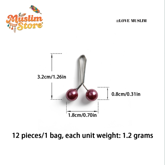 Cross-border hot-selling simple multi-color pearl clip fashion accessories small pin U-shaped thin needle scarf clip
