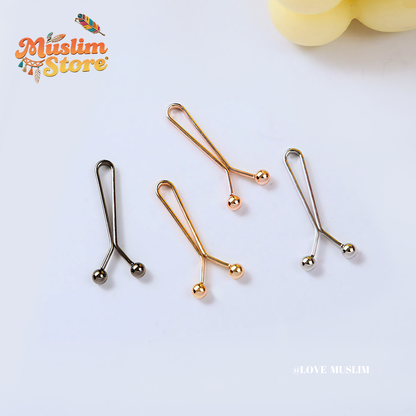 12pcs/pack Metal headscarf pins, for Muslim ladies, headscarf decoration and fixing, no harm to the skin, comfortable to wear, headscarf accessories