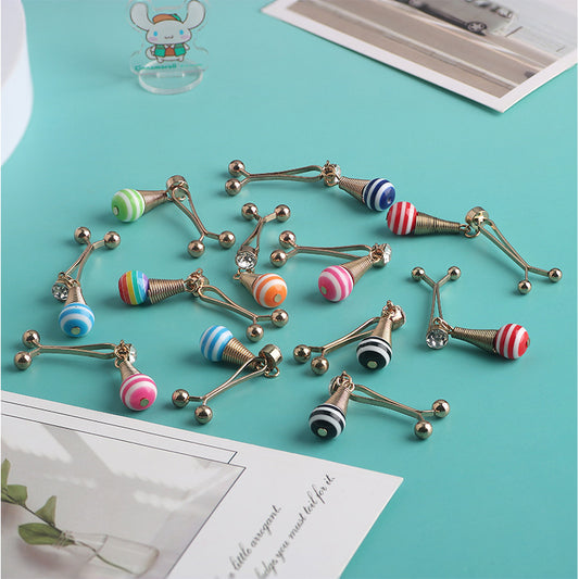 Cross-border B2B wholesale, zebra pattern, headscarf pin, resin + iron material, scarf pin, fixing clip, Muslim pin