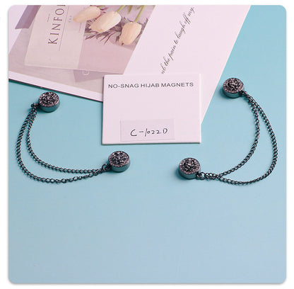 Cross-border hot-selling anti-exposure seamless strong magnetic cufflinks accessories sleeve fixed buckle T-shirt hem trouser legs without sewing
